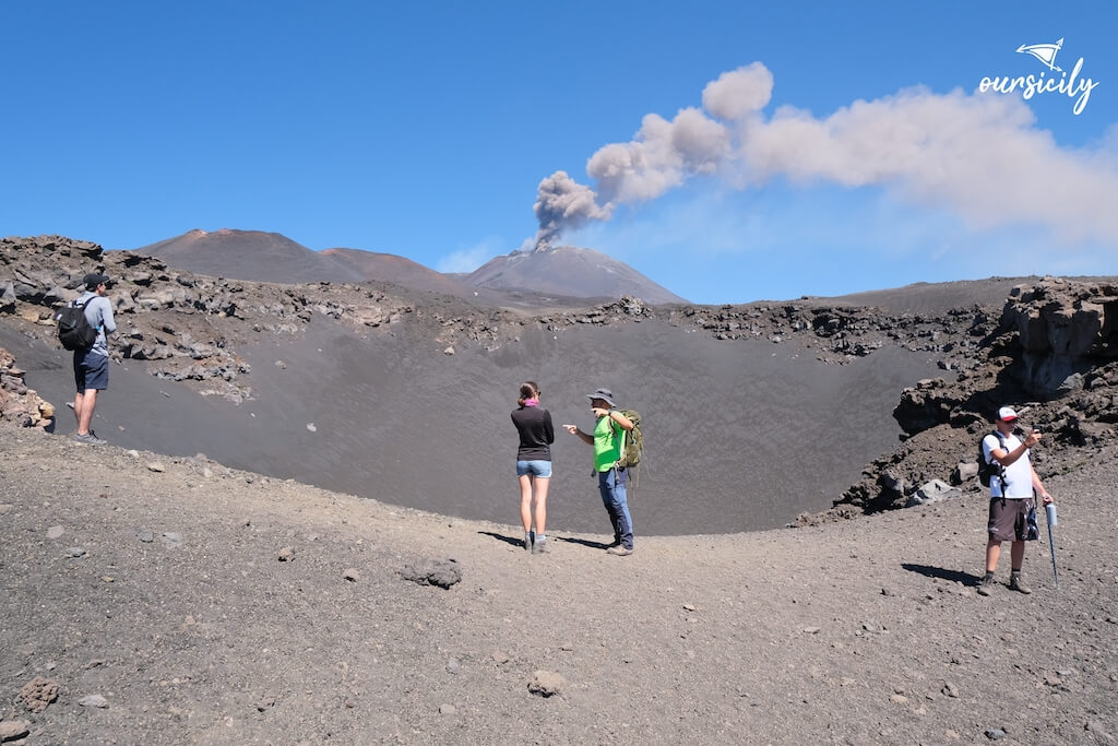 View of the fumes from Mt.Etna