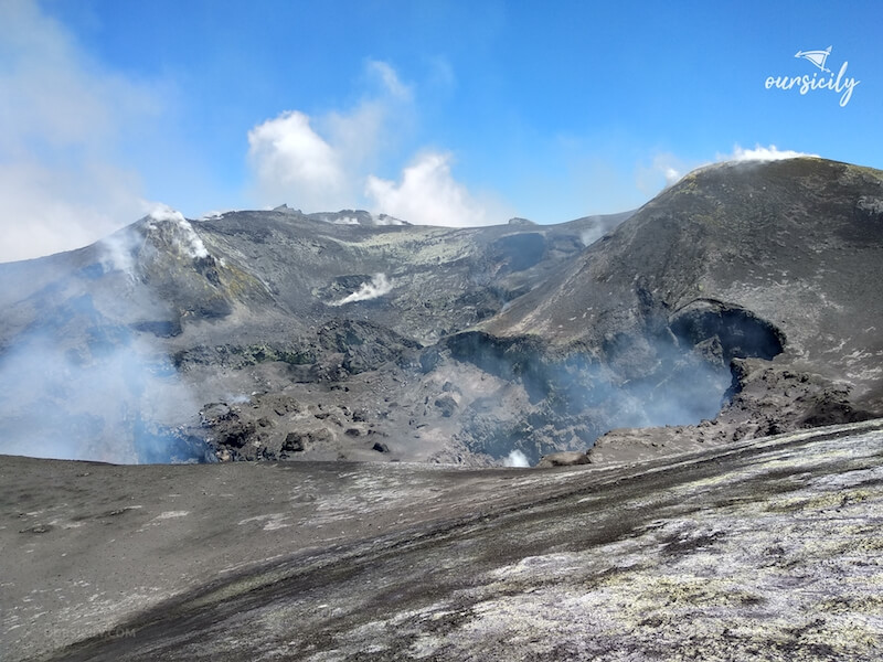 Gas from summit craters of Etna