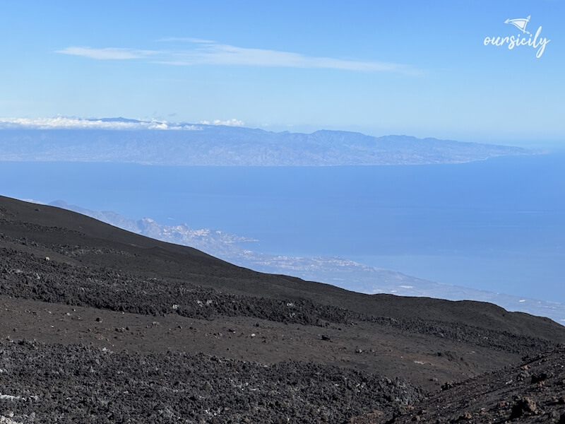 View of Calabria from Mt.Etna