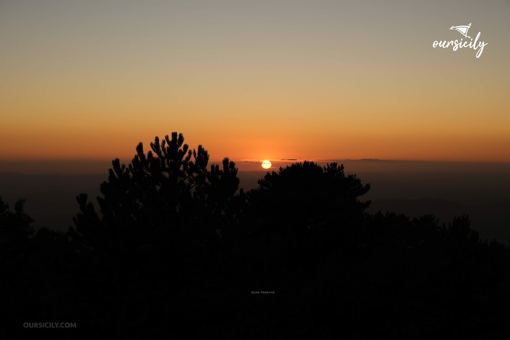 View of sunset from Mt.Etna