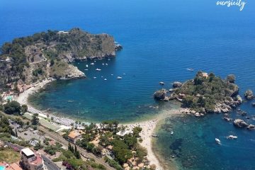 View of Isola Bella Taormina