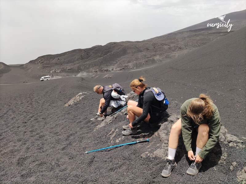 Black volcanic desert of Etna