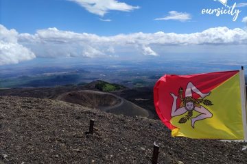 View of Silvestri Craters of mt. Etna