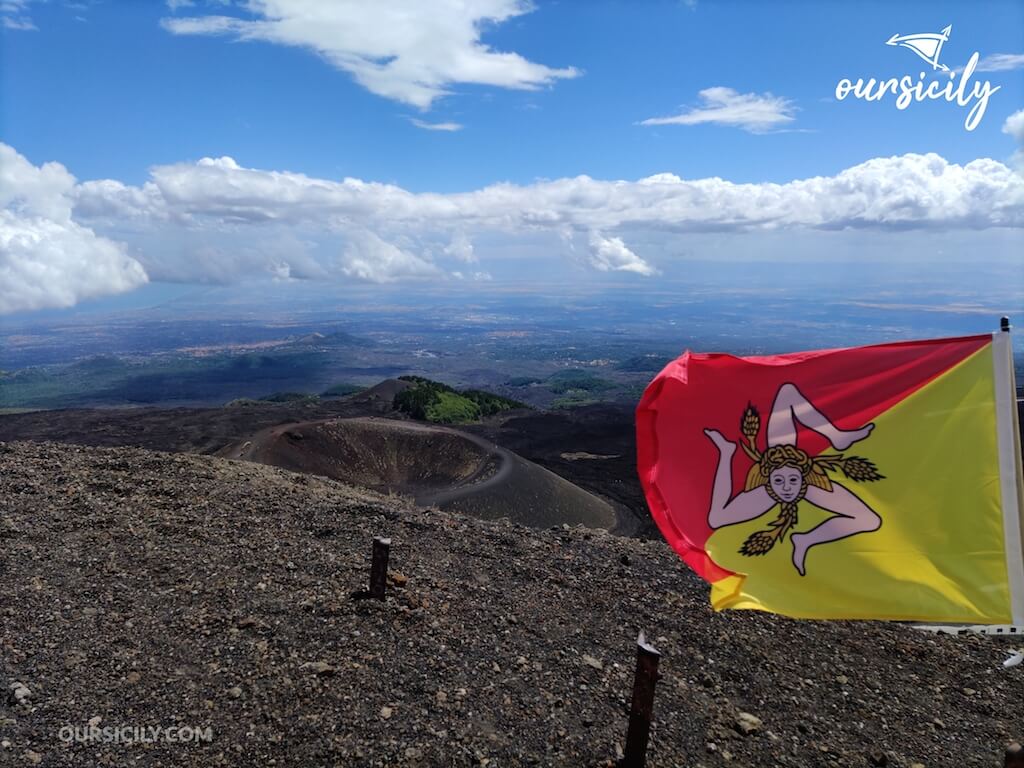 View of Silvestri Craters of mt. Etna