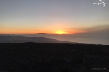 View of the sunrise on Etna